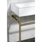 Kingston Brass 39 Porcelain Console Sink with Stainless Steel Legs 8 Centers, WhiteBrushed Brass VPB3917W7ST - alternate 3